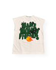 “Make Money Not Friends” sleeveless tee (green)