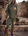 GREEN STUFF DEPT. FLAME LOGO SWEATSUIT