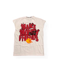 “Make Money Not Friends” sleeveless tee (red)