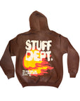 BROWN STUFF DEPT. LOGO HOODIE