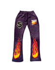 PUPRLE STUFF DEPT. FLARED LOGO SWEATPANTS