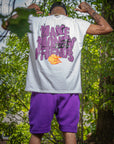 “Make Money Not Friends” (purple) short set