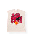 “Make Money Not Friends” sleeveless tee (pink)