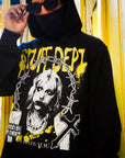 Pink Devil - Pocketless Crop Hoodie (Yellow)