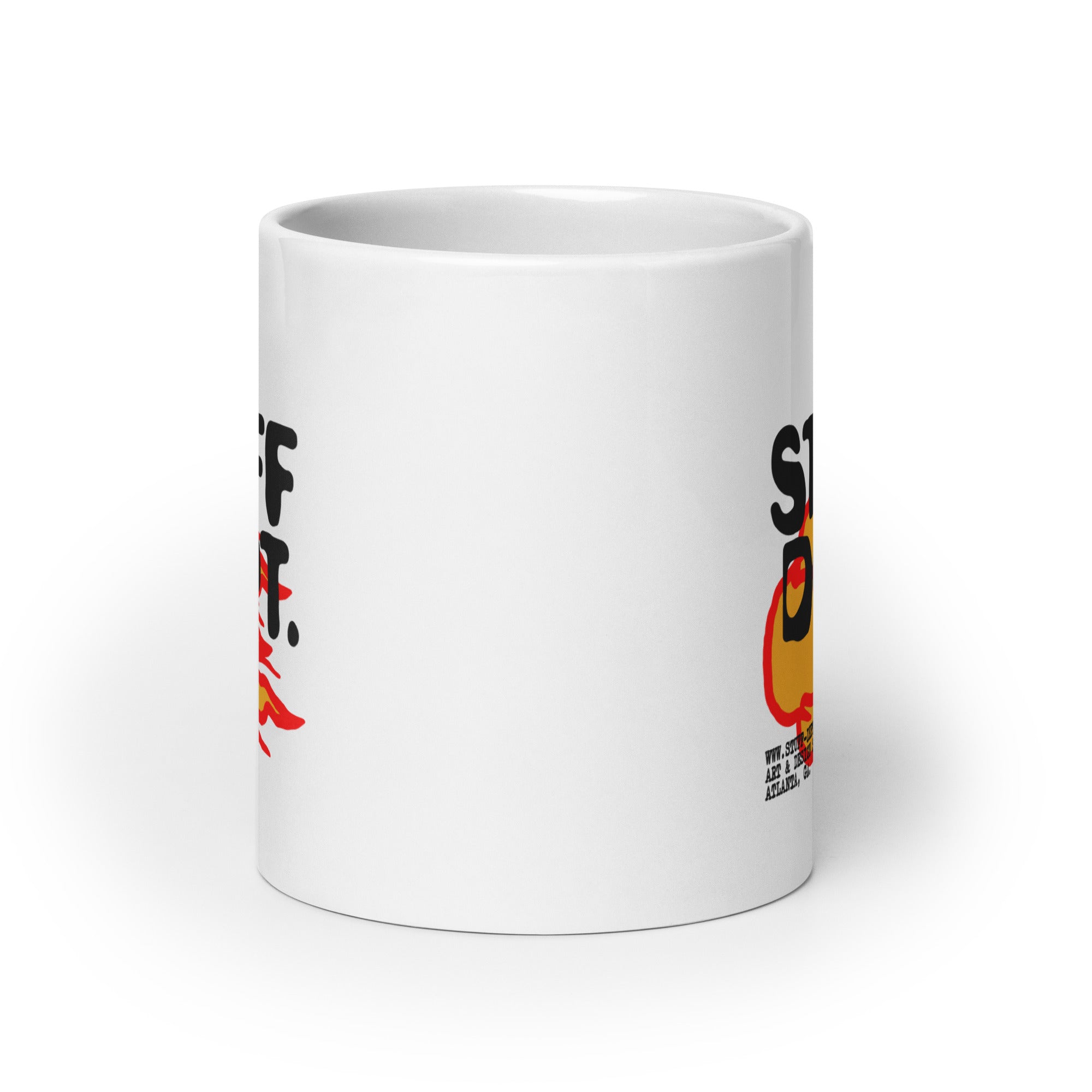 White glossy mug